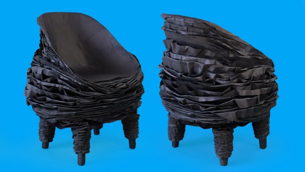 коллекция столов и стульев, изготовленных из бумаги и картона, Вадим Кибардин, Голландская неделя дизайна в Эйндховене